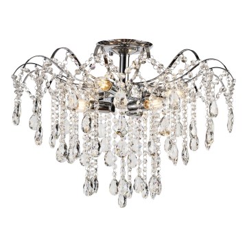 Brilagi - Surface-mounted chandelier CRYSTAL 6xE14/60W/230V shiny chrome