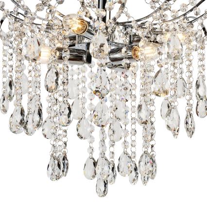 Brilagi - Surface-mounted chandelier CRYSTAL 6xE14/60W/230V shiny chrome