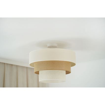 Brilagi - Surface-mounted chandelier DENVER LUNETA 1xE27/15W/230V d. 45 cm beige/brown/creamy