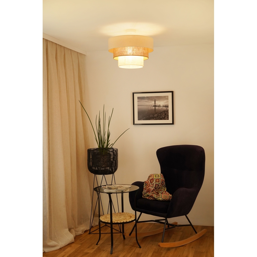 Brilagi - Surface-mounted chandelier DENVER LUNETA 1xE27/15W/230V d. 45 cm beige/brown/creamy