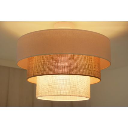 Brilagi - Surface-mounted chandelier DENVER LUNETA 1xE27/15W/230V d. 45 cm beige/brown/creamy