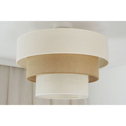 Brilagi - Surface-mounted chandelier DENVER LUNETA 1xE27/15W/230V d. 45 cm beige/brown/creamy