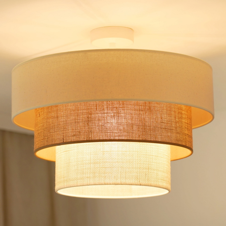 Brilagi - Surface-mounted chandelier DENVER LUNETA 1xE27/15W/230V d. 45 cm beige/brown/creamy