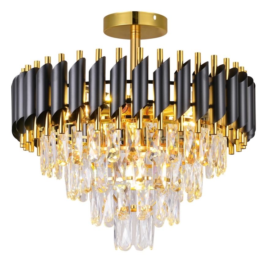 Brilagi - Surface-mounted chandelier ECLIPSE 7xE14/10W/230V pr. 48 cm black/gold