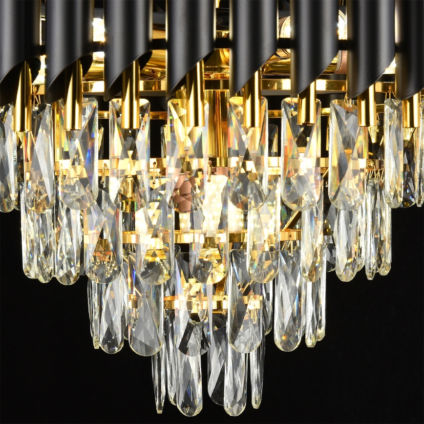 Brilagi - Surface-mounted chandelier ECLIPSE 7xE14/10W/230V pr. 48 cm black/gold