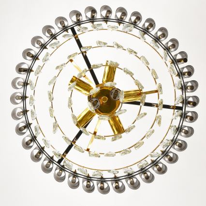Brilagi - Surface-mounted chandelier ECLIPSE 7xE14/10W/230V pr. 48 cm black/gold