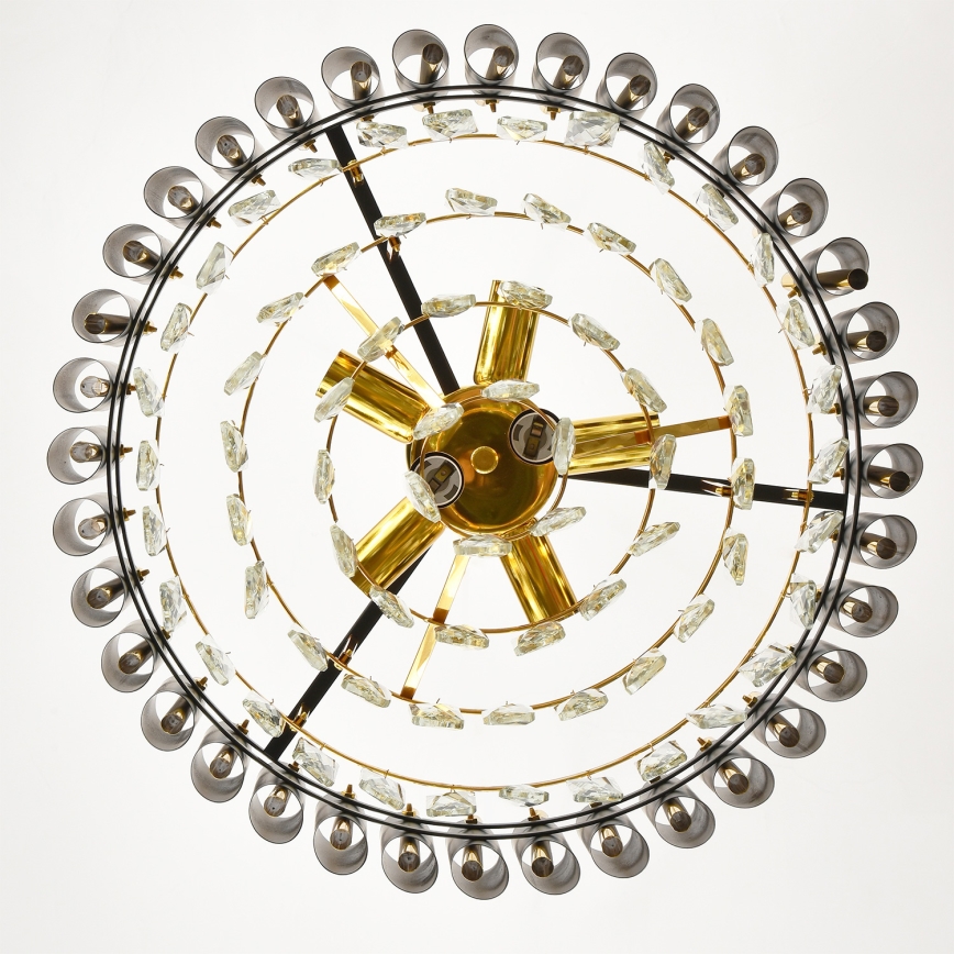 Brilagi - Surface-mounted chandelier ECLIPSE 7xE14/10W/230V pr. 48 cm black/gold