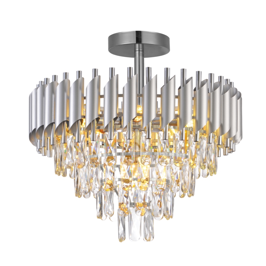 Brilagi - Surface-mounted chandelier ECLIPSE 7xE14/10W/230V Ø 48 cm silver