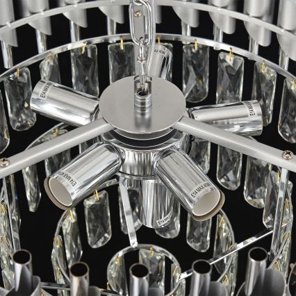 Brilagi - Surface-mounted chandelier ECLIPSE 7xE14/10W/230V Ø 48 cm silver