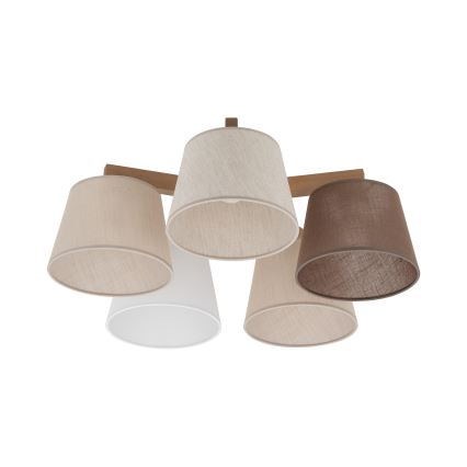 Brilagi - Surface-mounted chandelier LATTE SABIA 5xE27/60W/230V pine/mix