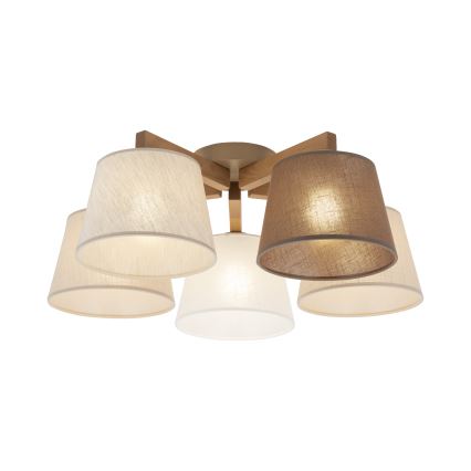 Brilagi - Surface-mounted chandelier LATTE SABIA 5xE27/60W/230V pine/mix