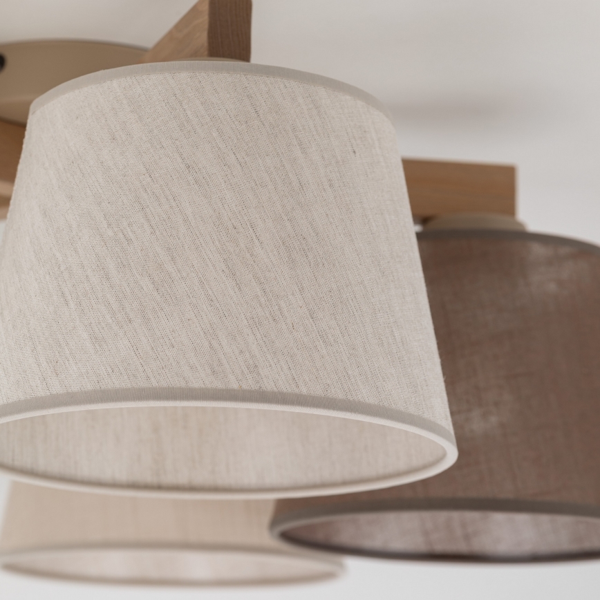 Brilagi - Surface-mounted chandelier LATTE SABIA 5xE27/60W/230V pine/mix