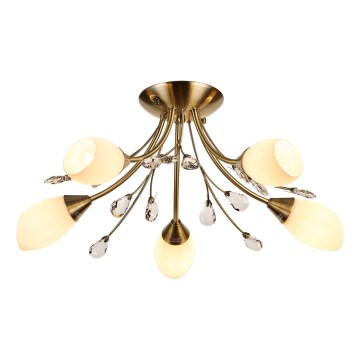 Brilagi - Surface-mounted chandelier MEGAPOLIS 5xE14/60W/230V brass