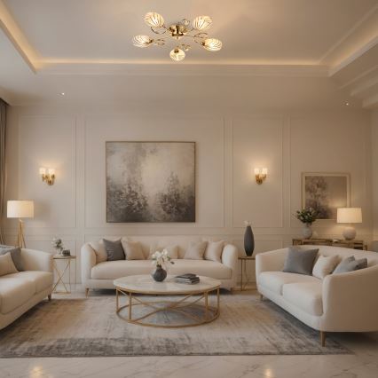 Brilagi - Surface-mounted chandelier MEGAPOLIS 5xE14/60W/230V gold