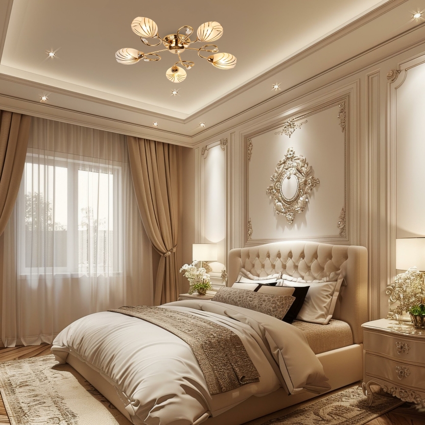 Brilagi - Surface-mounted chandelier MEGAPOLIS 5xE14/60W/230V gold