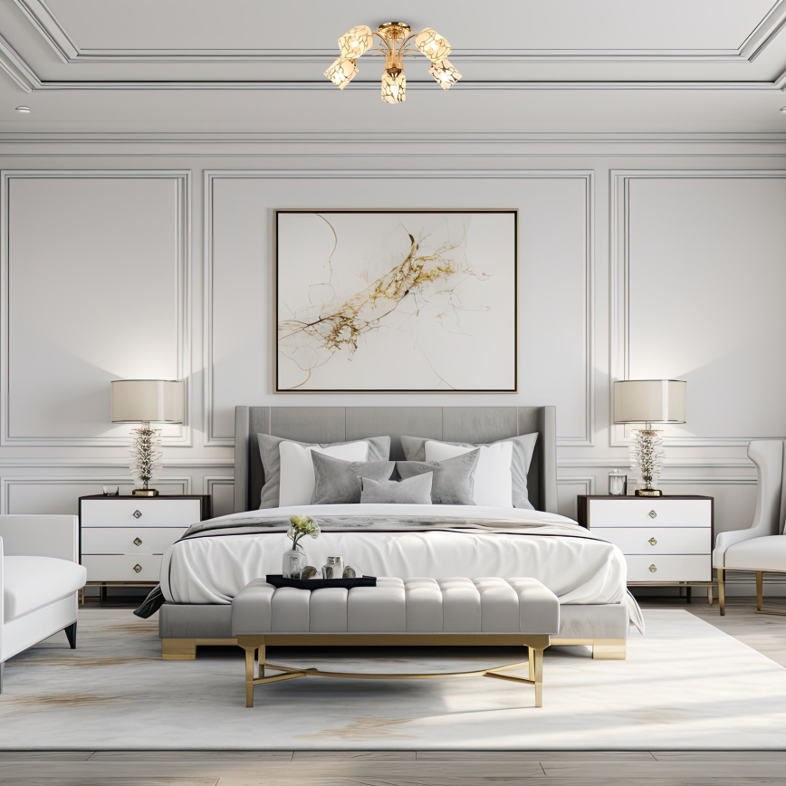 Brilagi - Surface-mounted chandelier MEGAPOLIS 5xE14/60W/230V gold