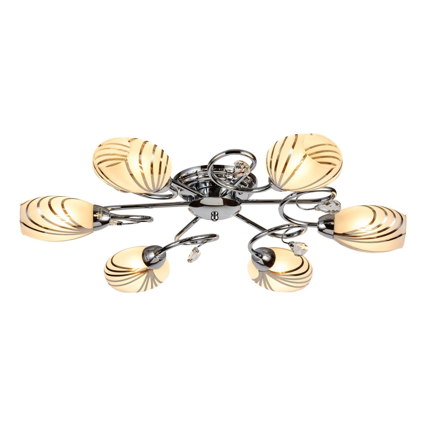 Brilagi - Surface-mounted chandelier MEGAPOLIS 6xE14/60W/230V shiny chrome