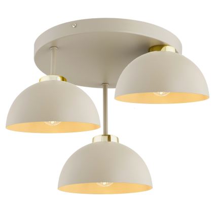 Brilagi - Surface-mounted chandelier MOON 3xE27/60W/230V beige/gold