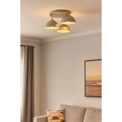 Brilagi - Surface-mounted chandelier MOON 3xE27/60W/230V beige/gold