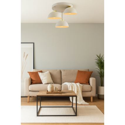Brilagi - Surface-mounted chandelier MOON 3xE27/60W/230V beige/gold