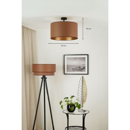 Brilagi - Surface-mounted chandelier OREGON ROLLER VEGE 1xE27/15W/230V d. 45 cm brown
