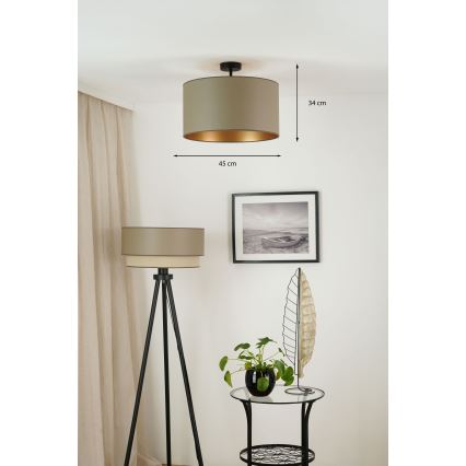 Brilagi - Surface-mounted chandelier OREGON ROLLER VEGE 1xE27/15W/230V d. 45 cm grey