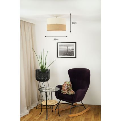 Brilagi - Surface-mounted chandelier ROYAL YUTE 1xE27/15W/230V d. 40 cm beige/creamy