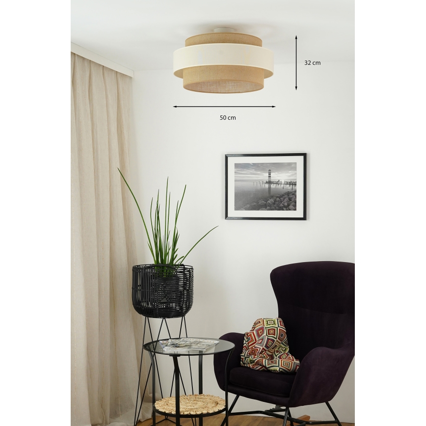 Brilagi - Surface-mounted chandelier SPACE LIGHT 1xE27/15W/230V d. 50 cm beige/creamy