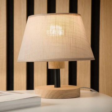 Brilagi - Table lamp ANTHONY 1xE27/60W/230V oak/beige