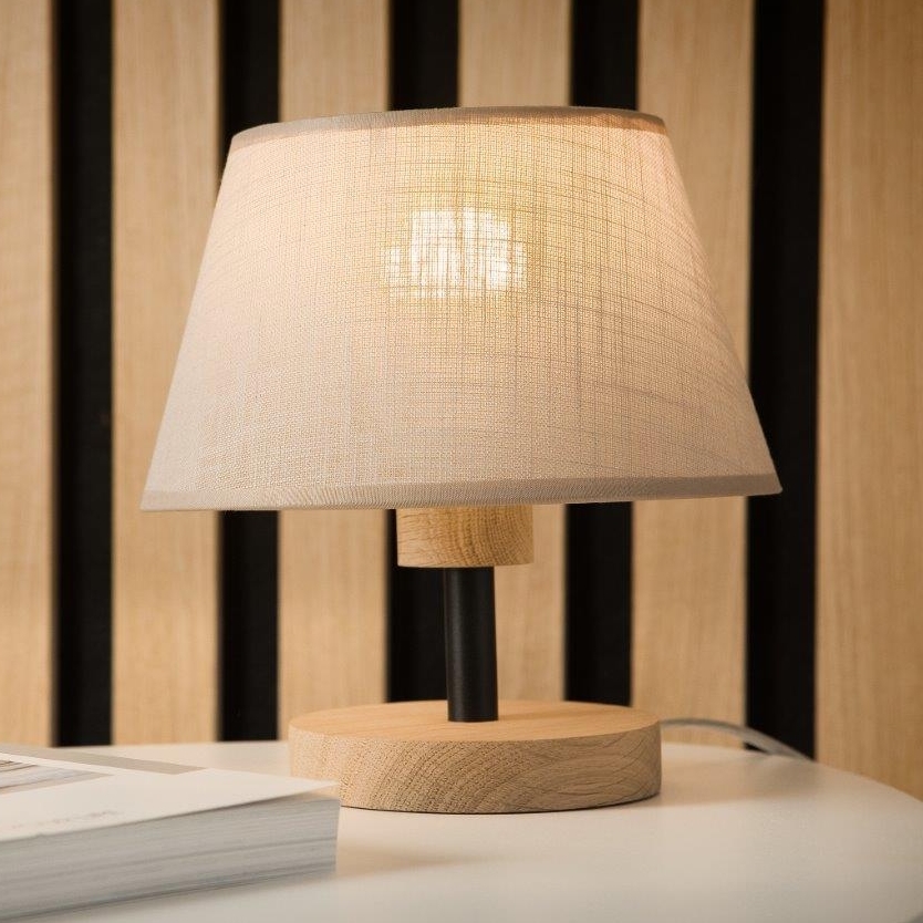 Brilagi - Table lamp ANTHONY 1xE27/60W/230V oak/beige