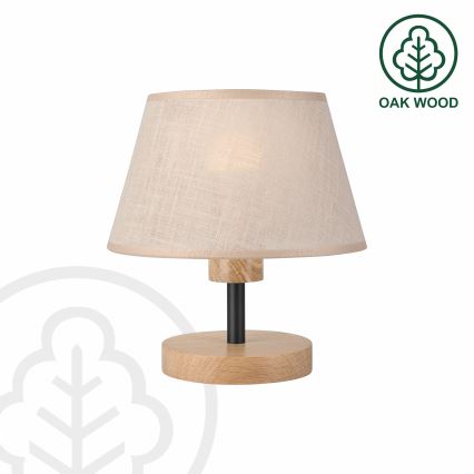 Brilagi - Table lamp ANTHONY 1xE27/60W/230V oak/beige