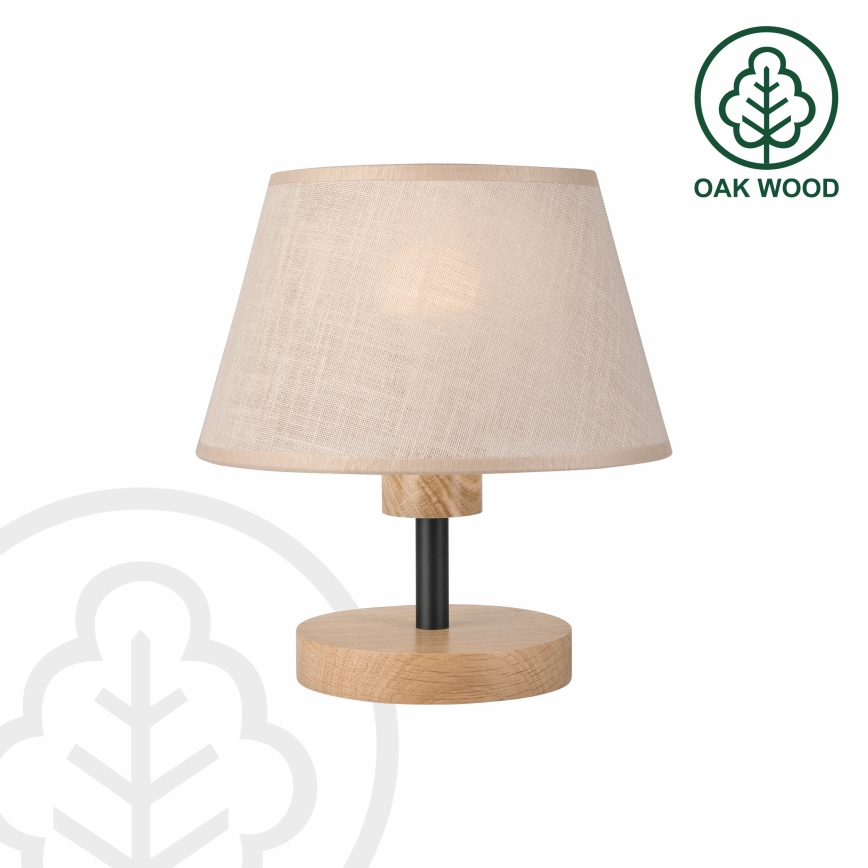 Brilagi - Table lamp ANTHONY 1xE27/60W/230V oak/beige