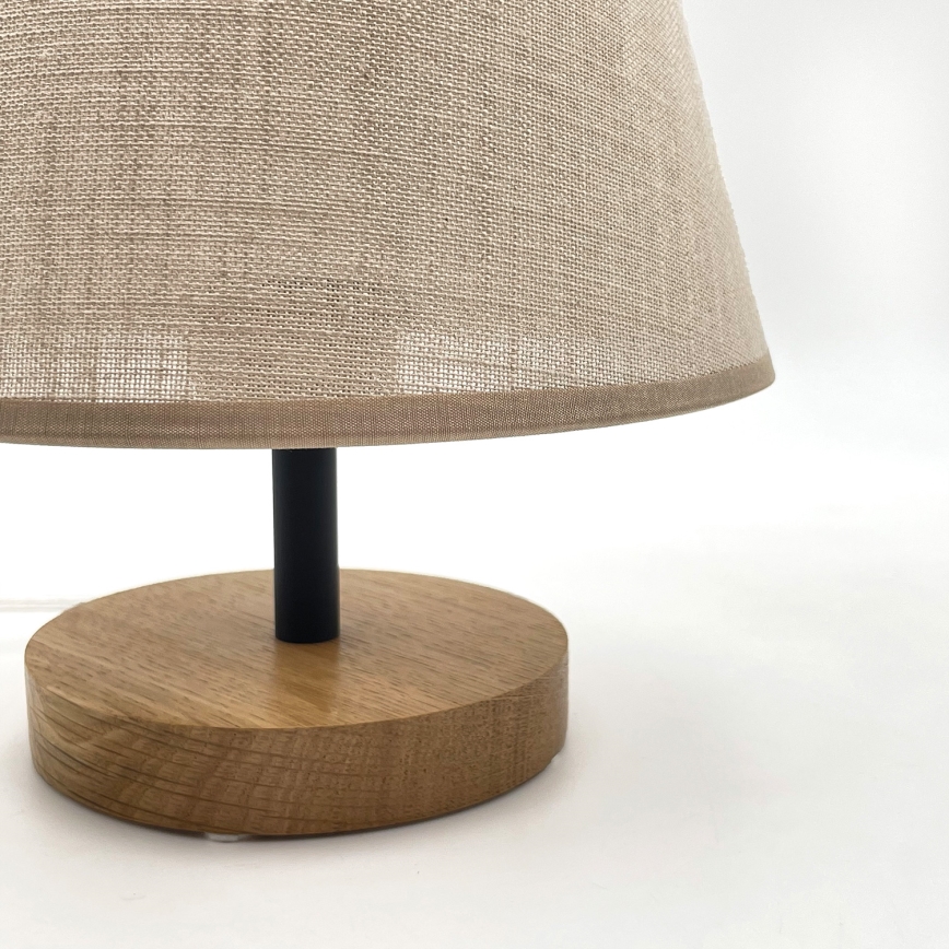 Brilagi - Table lamp ANTHONY 1xE27/60W/230V oak/beige