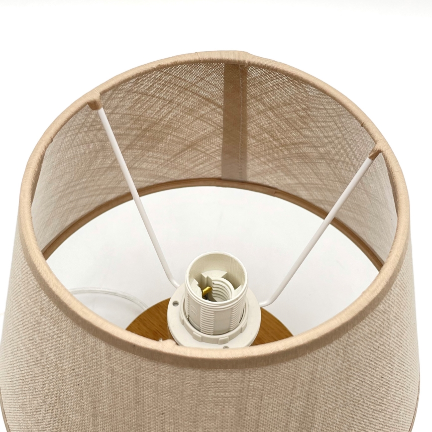 Brilagi - Table lamp ANTHONY 1xE27/60W/230V oak/beige