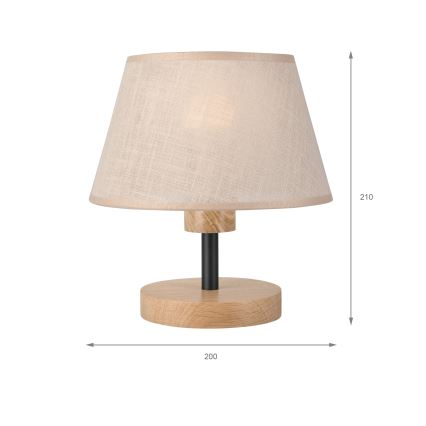 Brilagi - Table lamp ANTHONY 1xE27/60W/230V oak/beige