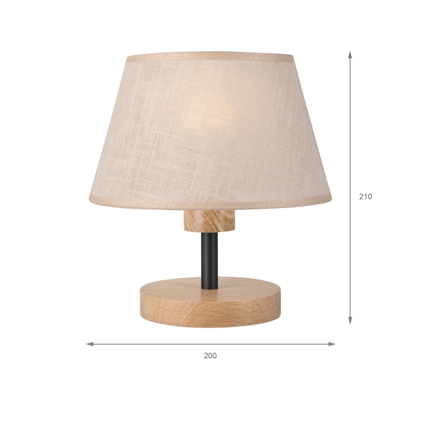 Brilagi - Table lamp ANTHONY 1xE27/60W/230V oak/beige