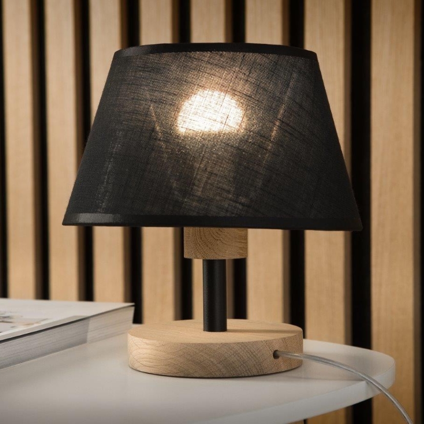 Brilagi - Table lamp ANTHONY 1xE27/60W/230V oak/black