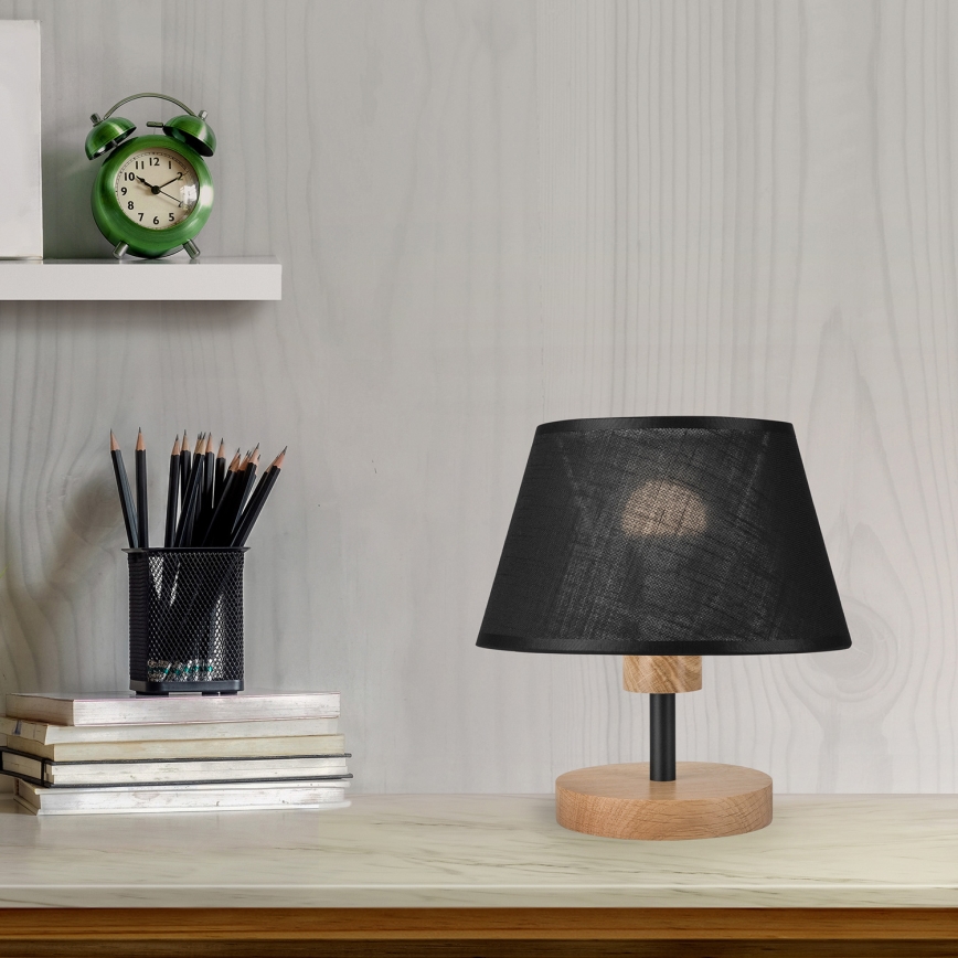 Brilagi - Table lamp ANTHONY 1xE27/60W/230V oak/black