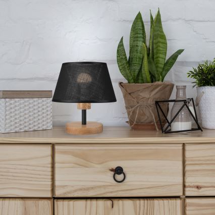 Brilagi - Table lamp ANTHONY 1xE27/60W/230V oak/black