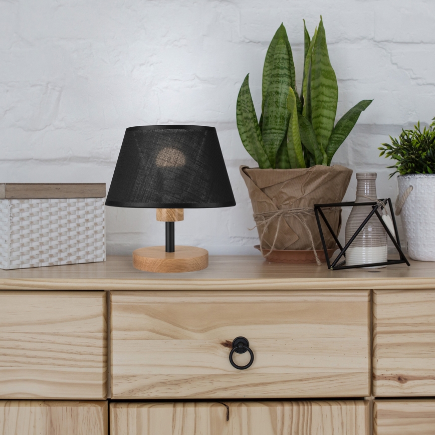 Brilagi - Table lamp ANTHONY 1xE27/60W/230V oak/black