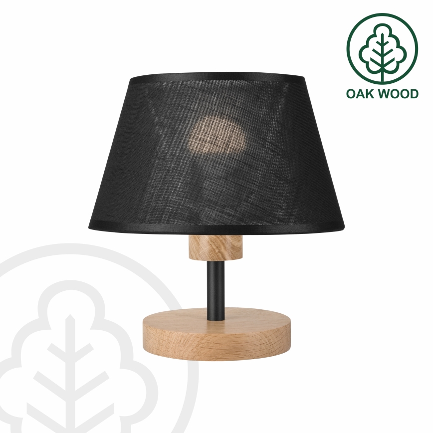 Brilagi - Table lamp ANTHONY 1xE27/60W/230V oak/black