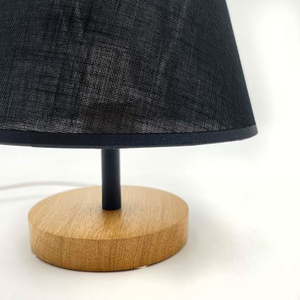 Brilagi - Table lamp ANTHONY 1xE27/60W/230V oak/black