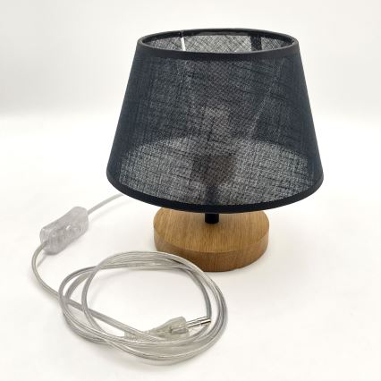 Brilagi - Table lamp ANTHONY 1xE27/60W/230V oak/black