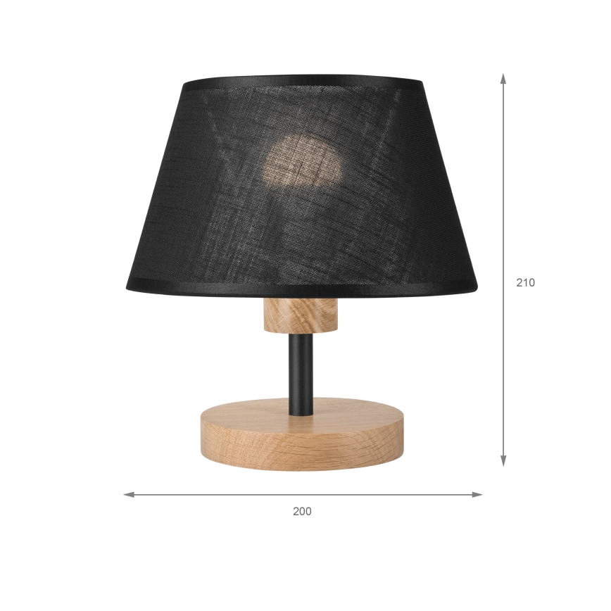Brilagi - Table lamp ANTHONY 1xE27/60W/230V oak/black