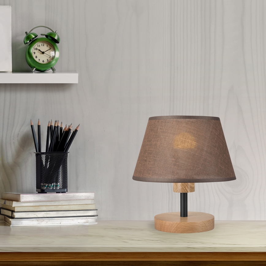 Brilagi - Table lamp ANTHONY 1xE27/60W/230V oak/brown