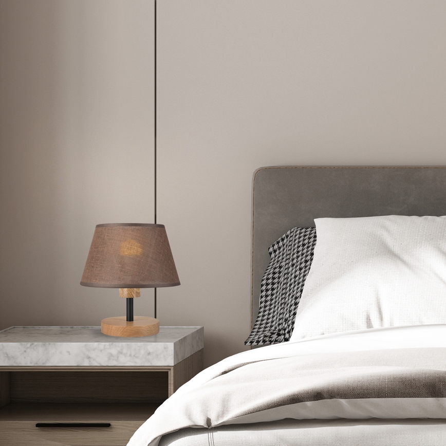Brilagi - Table lamp ANTHONY 1xE27/60W/230V oak/brown