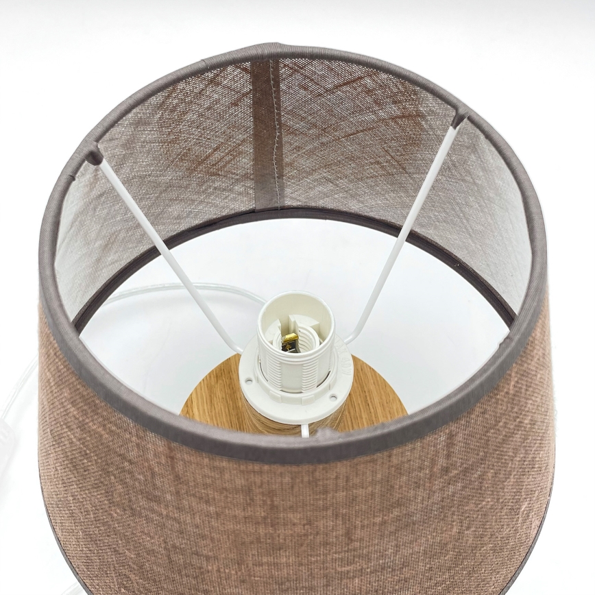 Brilagi - Table lamp ANTHONY 1xE27/60W/230V oak/brown