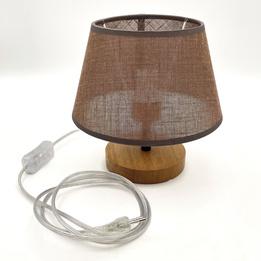 Brilagi - Table lamp ANTHONY 1xE27/60W/230V oak/brown