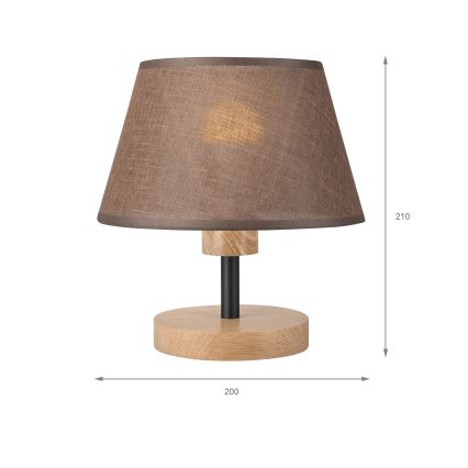 Brilagi - Table lamp ANTHONY 1xE27/60W/230V oak/brown