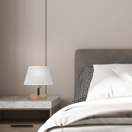 Brilagi - Table lamp ANTHONY 1xE27/60W/230V oak/white